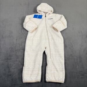 NWT Columbia Infant Snowtop II Bunting size 12-18 months White & Tan Charity